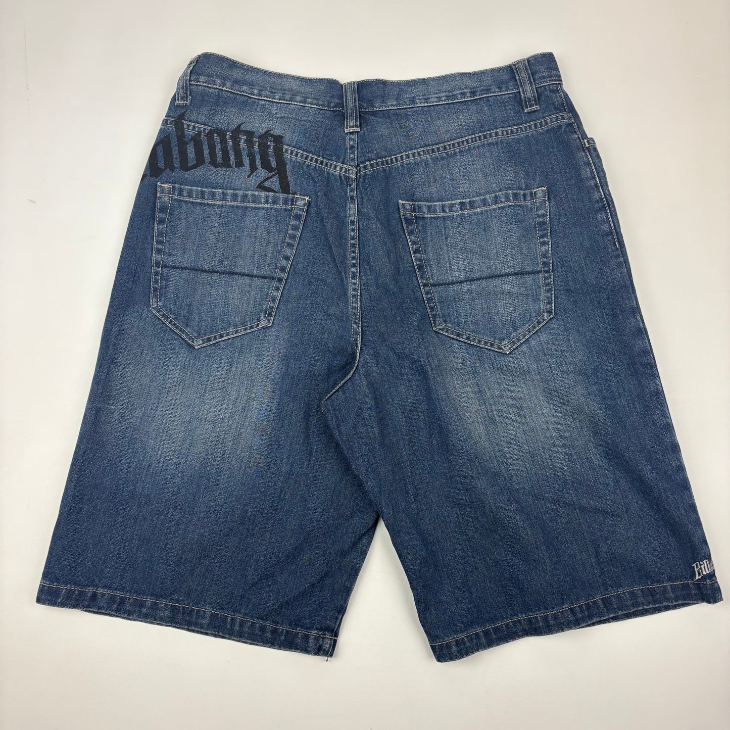 Dark Wash Billabong Spellout Jorts