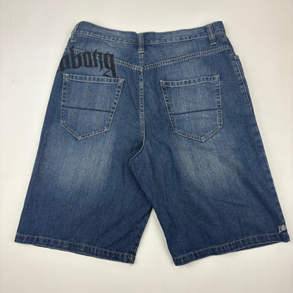 Dark Wash Billabong Spellout Jorts