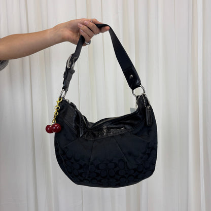 Coach Signature Large Hobo Bag Black