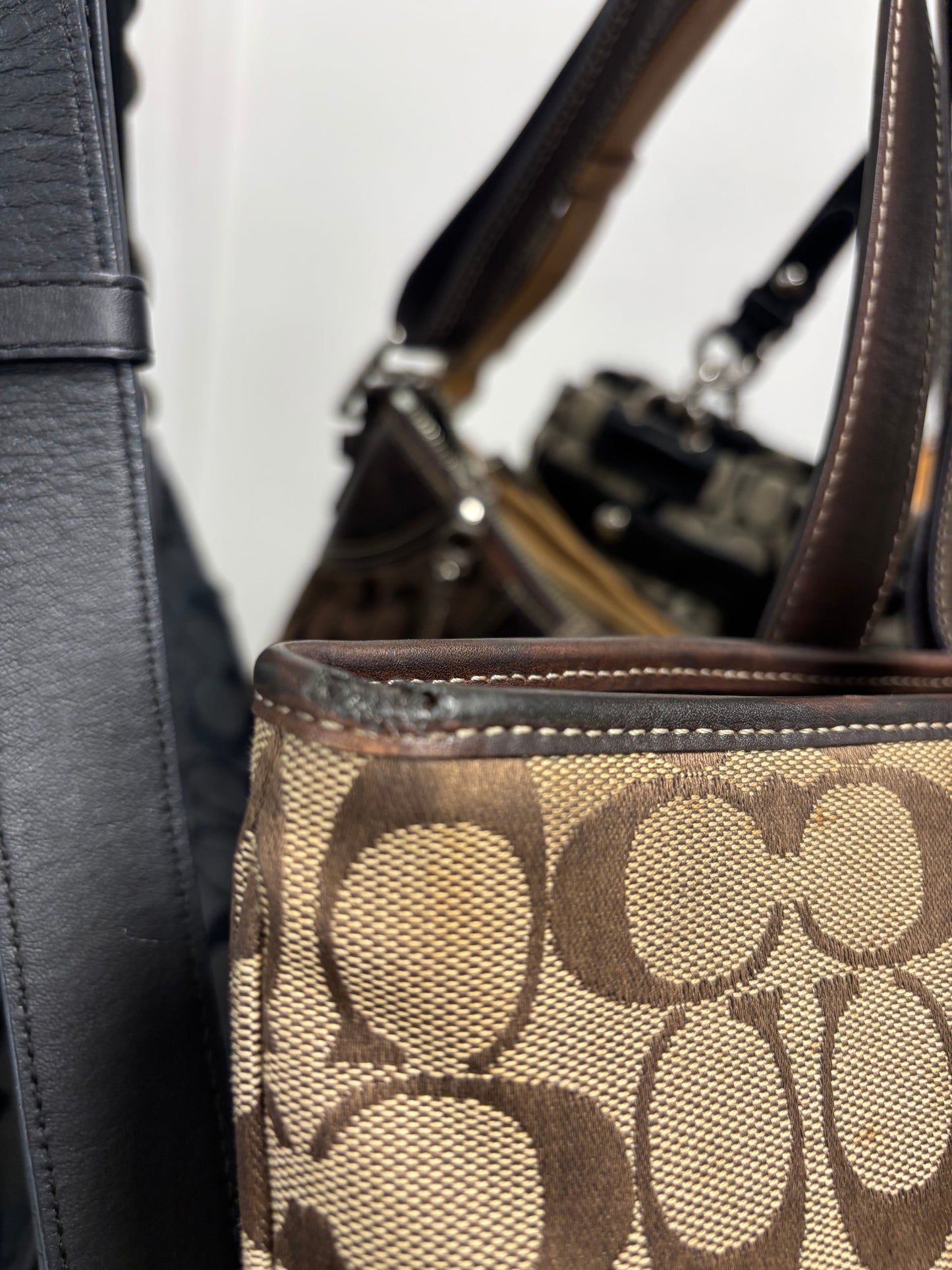 Coach Signature Mini Zip Tote Bag