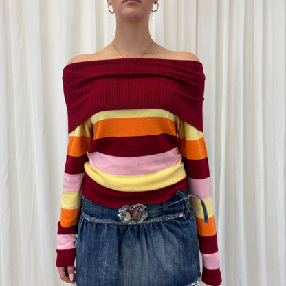 Y2K Italian Striped Jumper