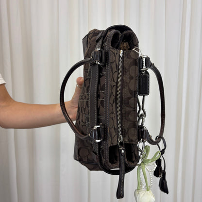 Coach Hamptons Mini Brown Satchel Bag