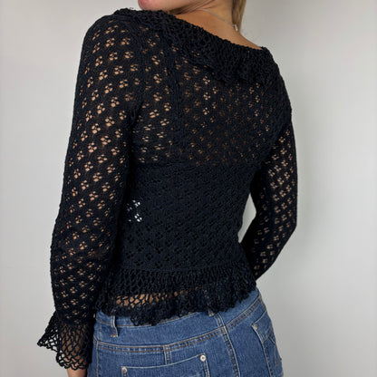 Glittery Crochet Cardigan | Size XS-S