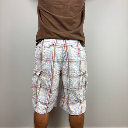 Multi Coloured Plaid Cargos Adjustable Waist | Size XS-XL