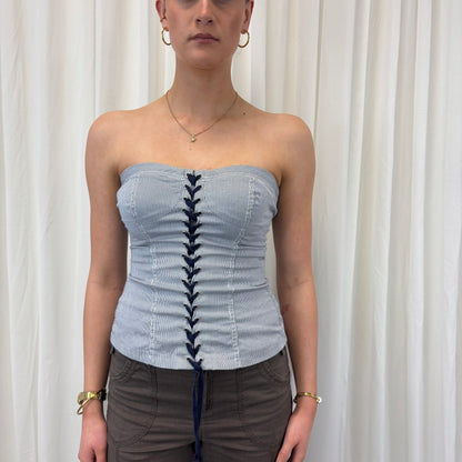 Y2K Pinstripe Euro Corset