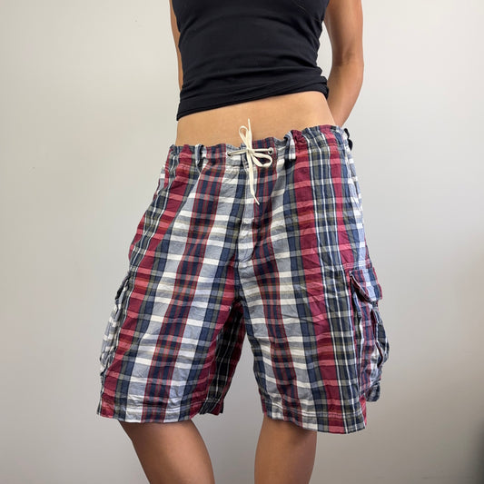 Red, White + Blue Plaid Shorts