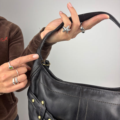 Coach Ergo Belted Hobo Bag in Black Leather *Rare*