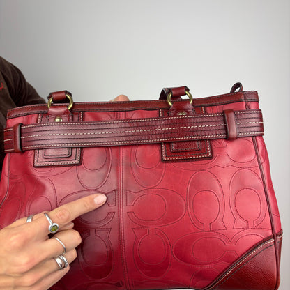 Coach Hampton Embossed Satchel Bag