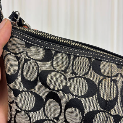 Coach Signature East West Shoulder Bag Black/Grey
