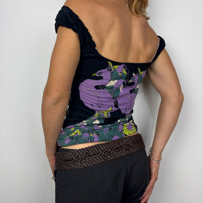 Burn'n'Violet off the Shoulder Top