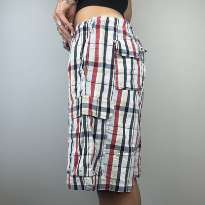 Baggy Red and Blue Plaid Shorts