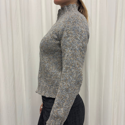Multicoloured Knit Two-Way Zip