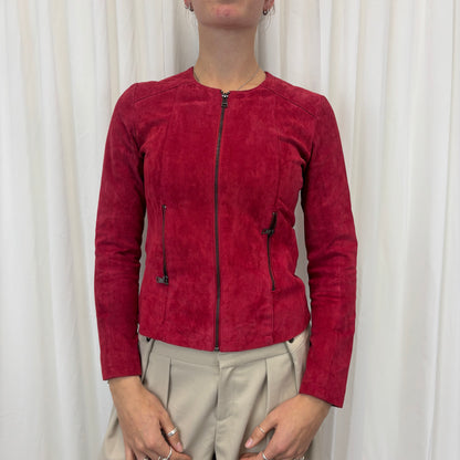 Red Suede Leather Jacket