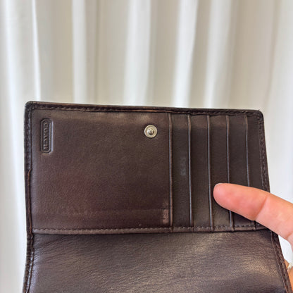 Coach Signature Brown Bifold Wallet