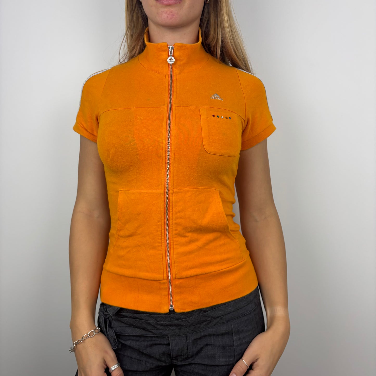 Orange Adidas Zip-up