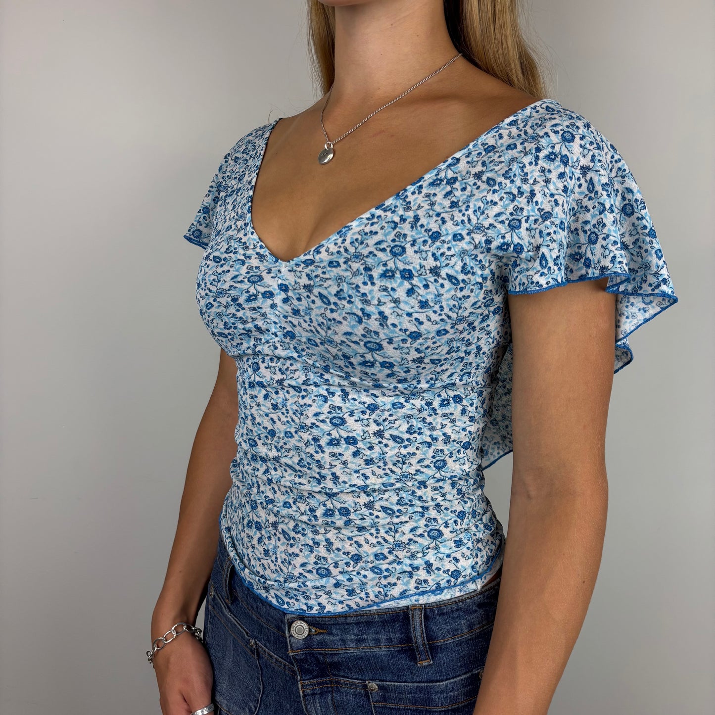 Morgan Floral Low Back Top | Size S