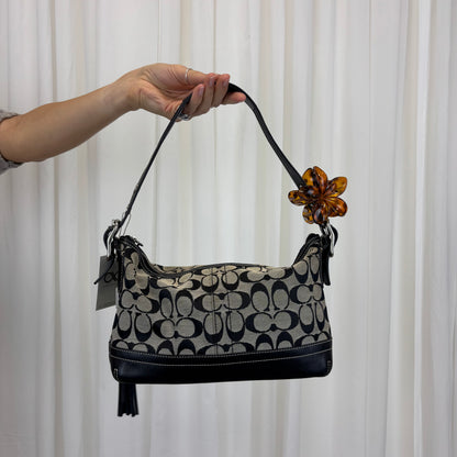 Coach Signature East West Shoulder Bag Black/Grey