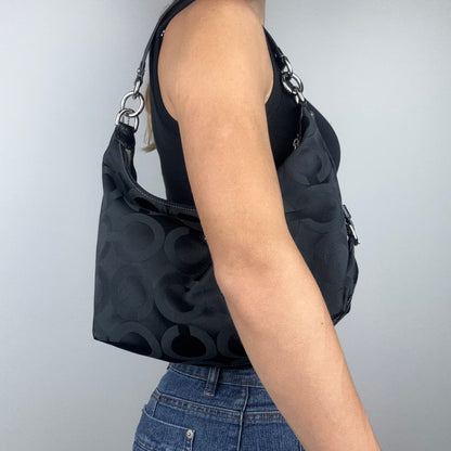 Coach Madison Black Canvas 2way Shoulder Bag