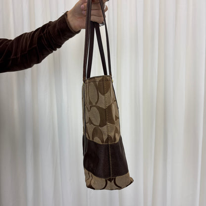 Coach Signature Stripe Tote Bag