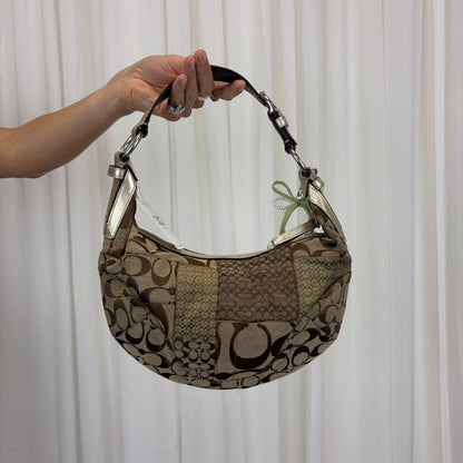 Coach Patchwork Crescent Hobo Bag