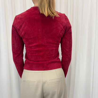 Red Suede Leather Jacket