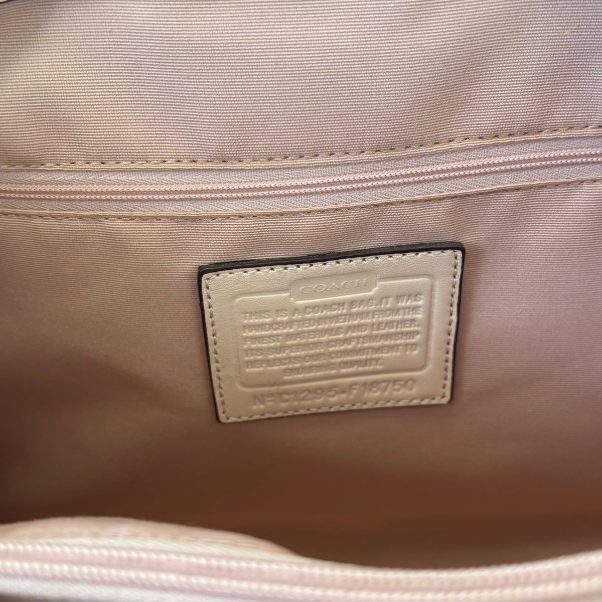 Coach Signature Soho Tote Bag Pink Leather