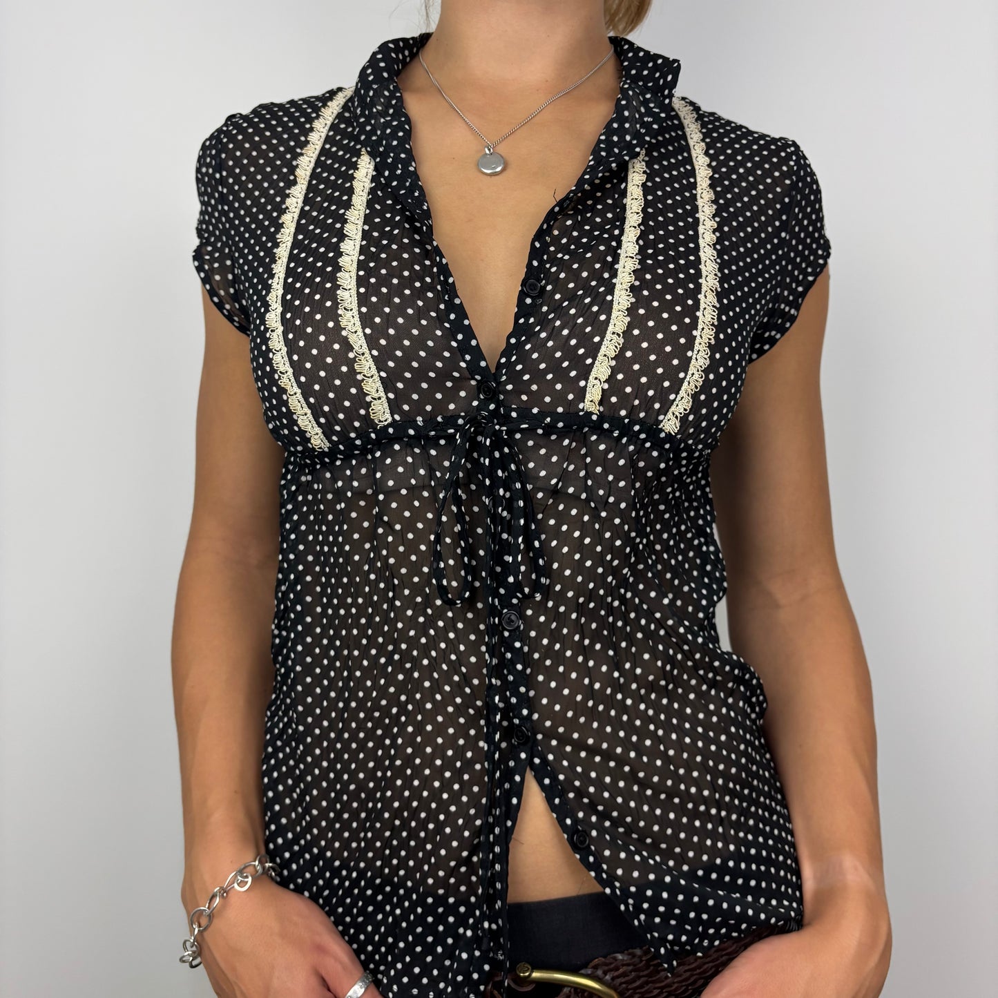 2000s Polkadot Blouse