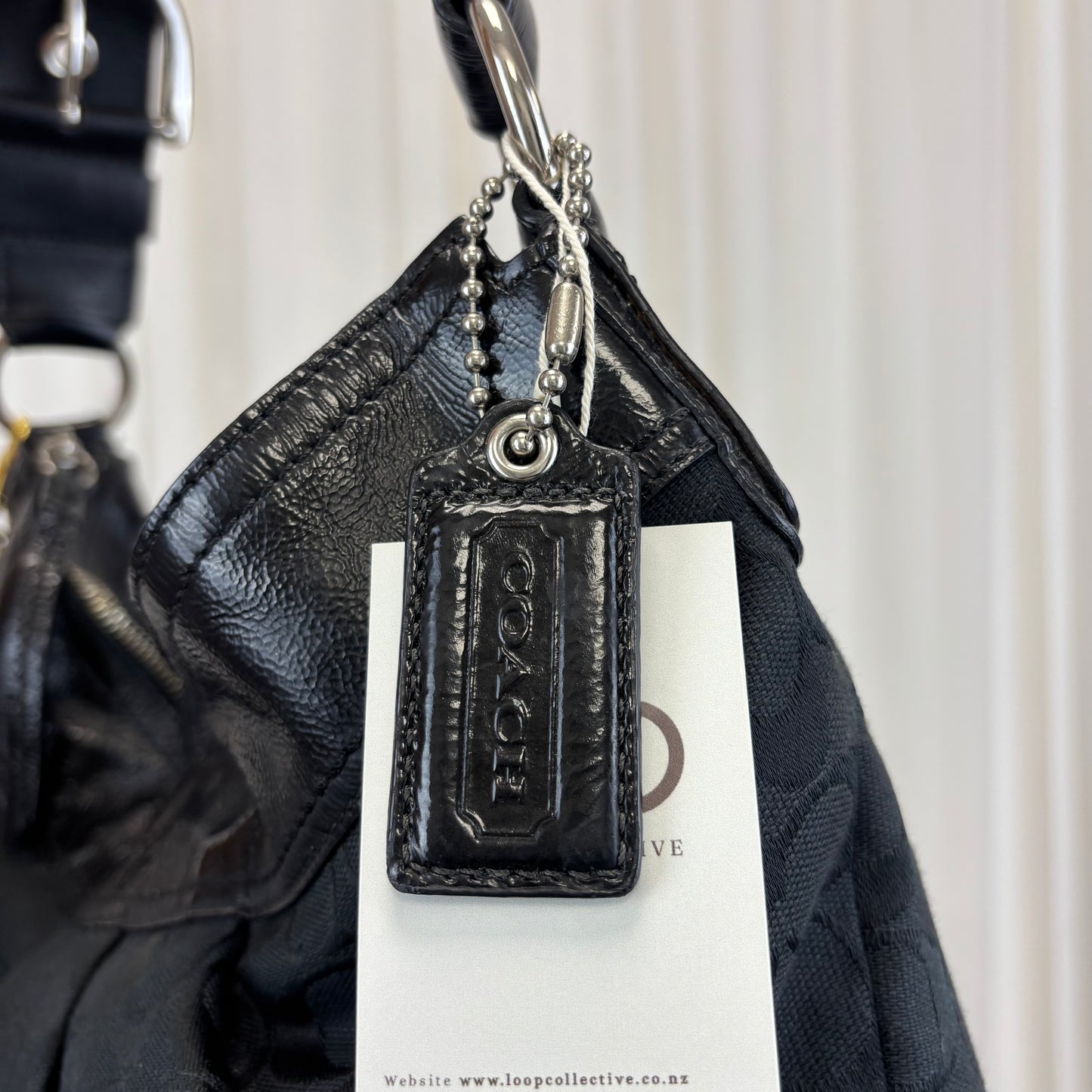 Coach Signature Large Hobo Bag Black