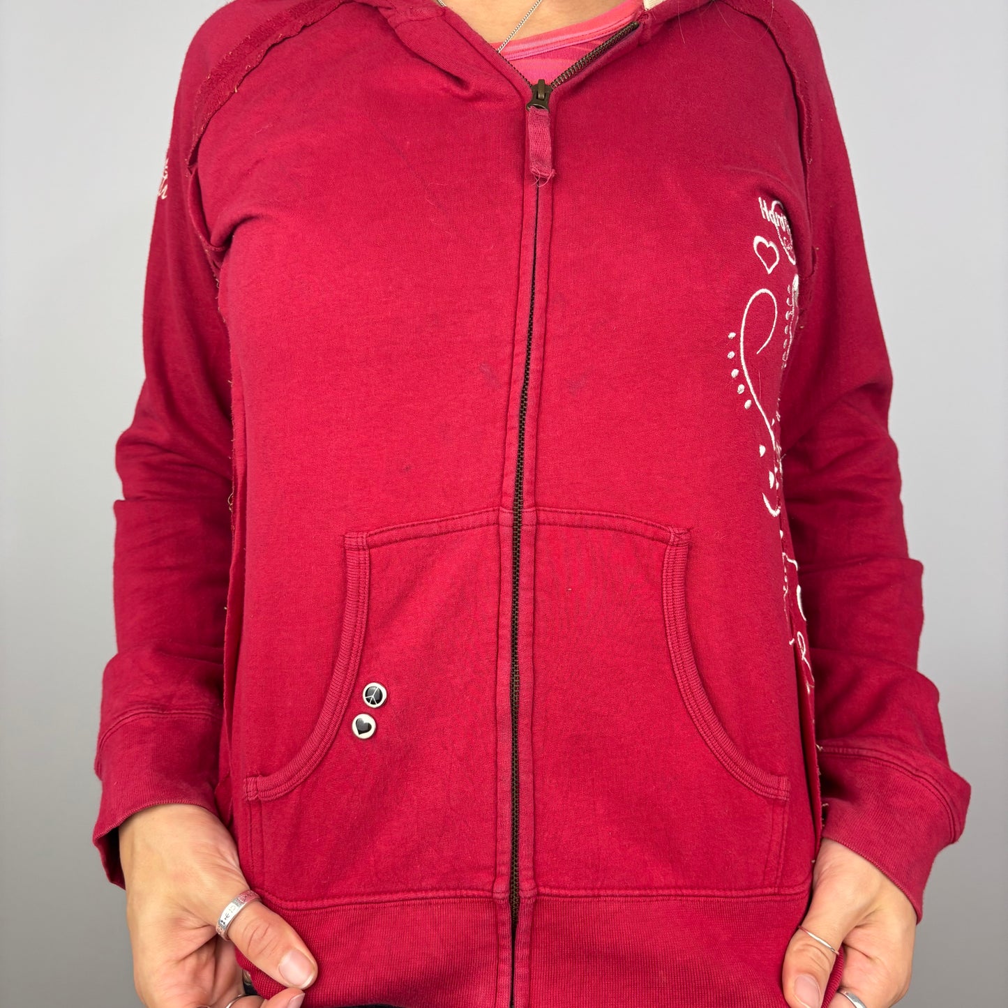 Red Hard Rock Cafe Y2K Hoodie