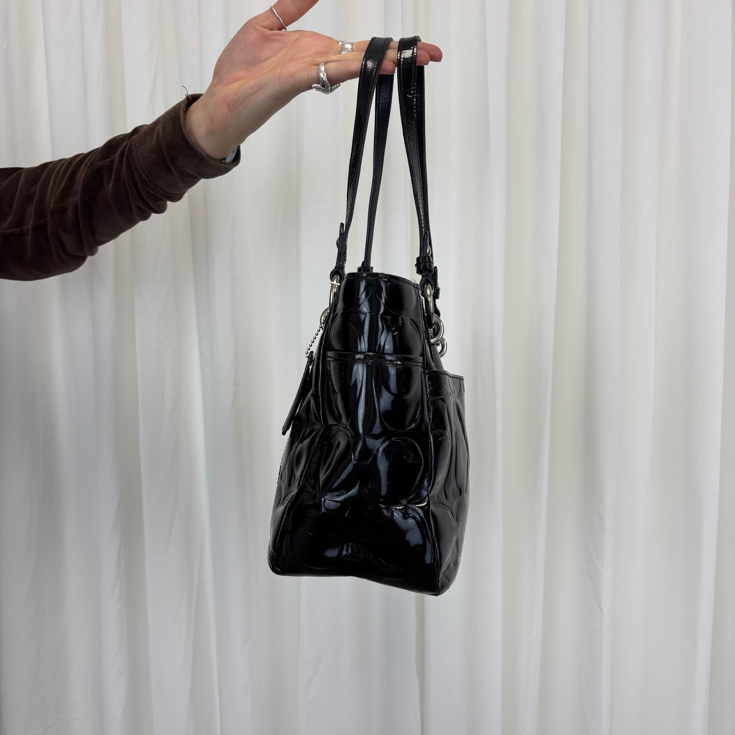 Coach Patent Leather Tote Bag