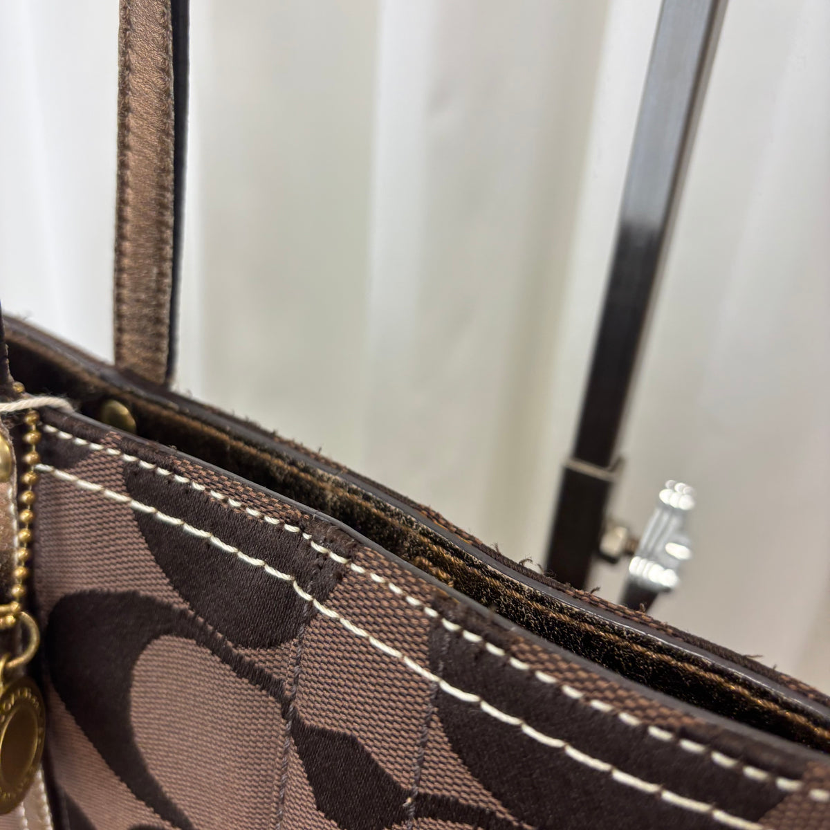 Coach Signature Large Stripe Tote Bag