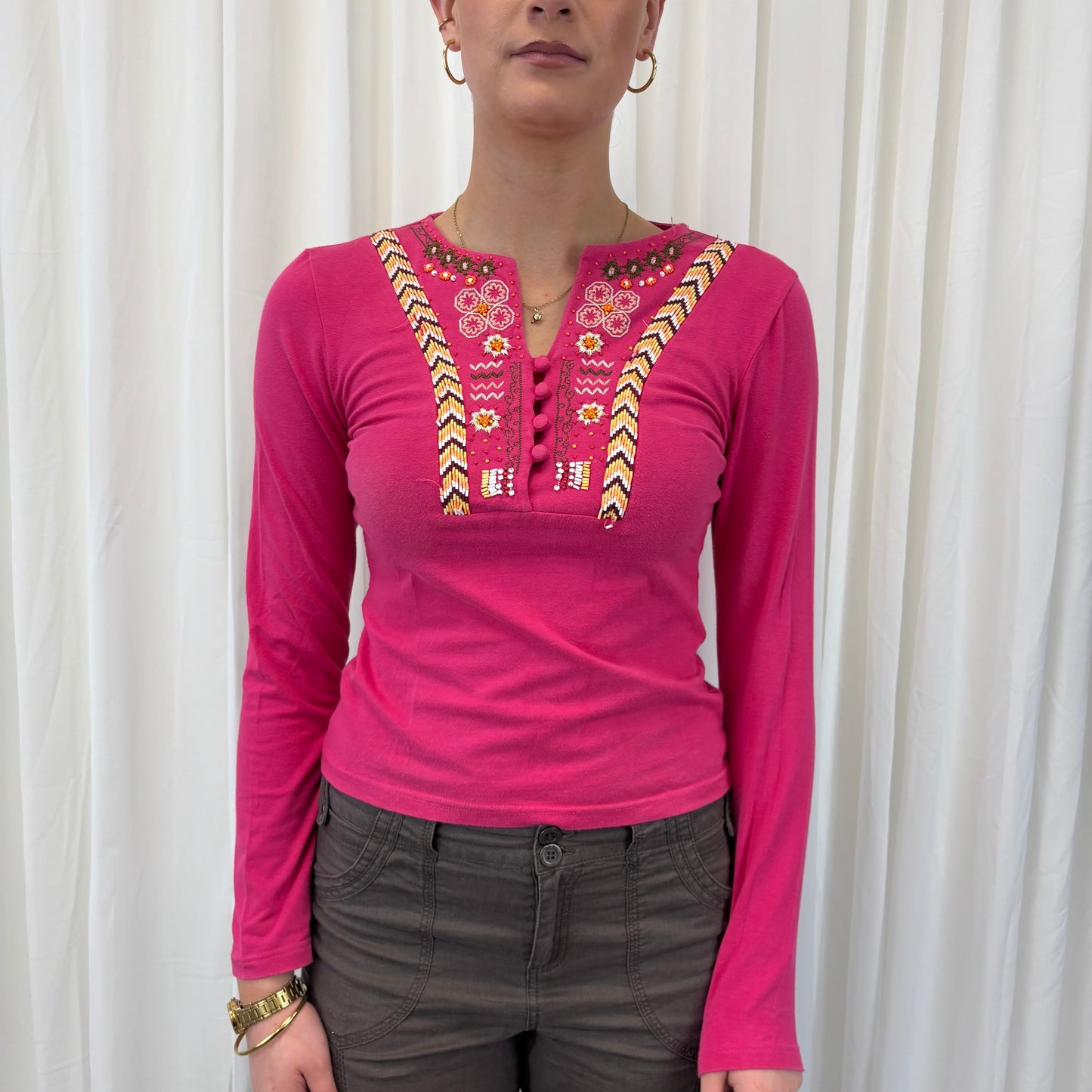Pink Boho Long Sleeve