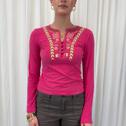 Pink Boho Long Sleeve