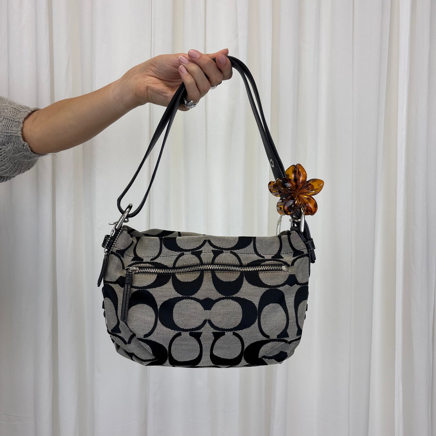 Coach Signature East West 2-Way Bag Grey/Black