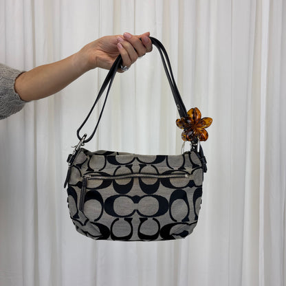 Coach Signature East West 2-Way Bag Grey/Black