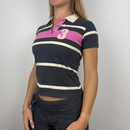 Striped Adidas Polo Baby Tee