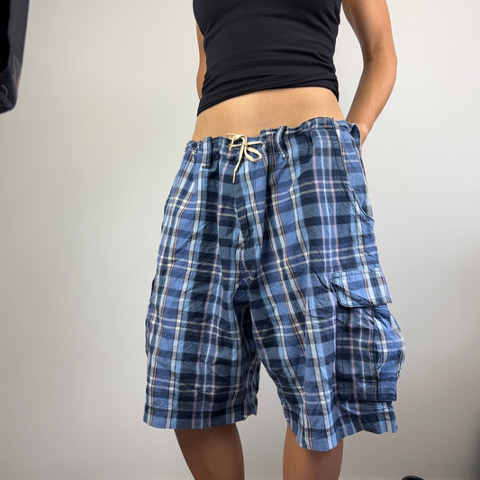 Baggy Blue Plaid Shorts