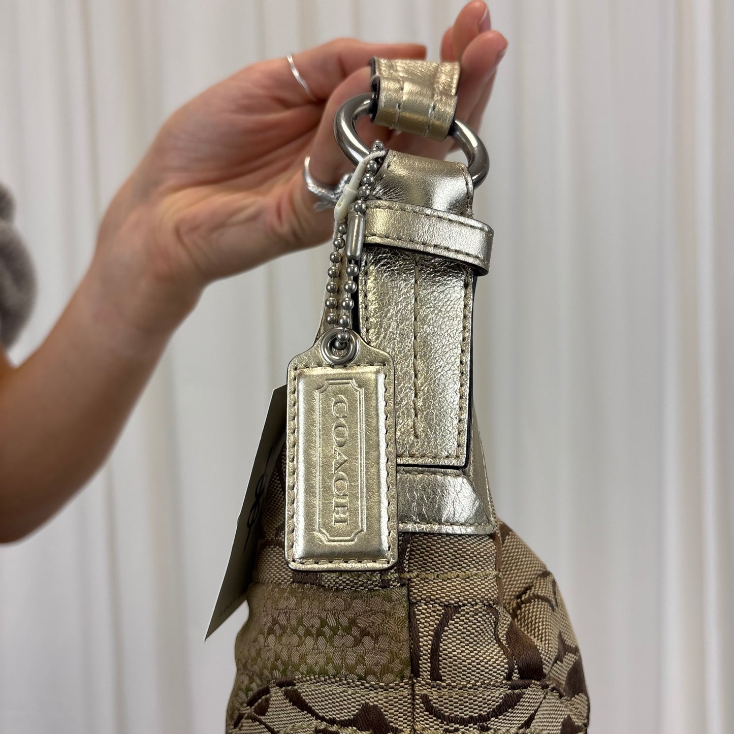 Coach Patchwork Crescent Hobo Bag