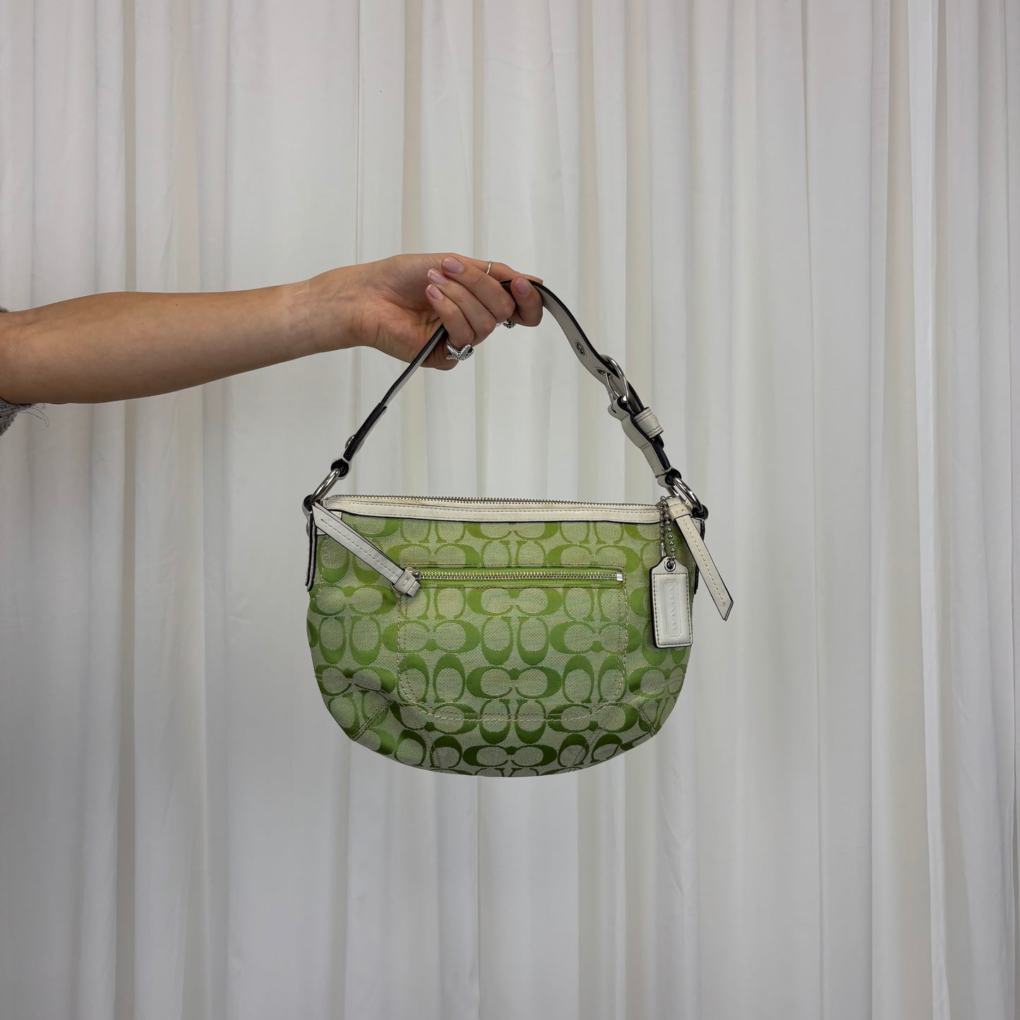 Coach Signature Green Hobo Bag *RARE*