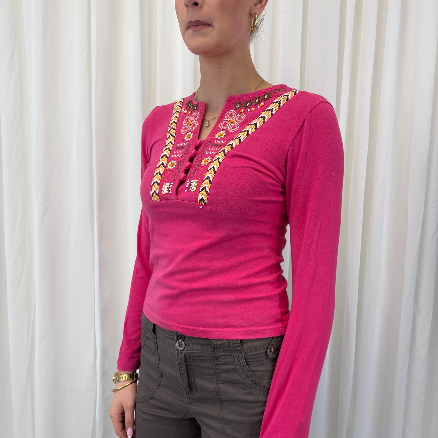 Pink Boho Long Sleeve