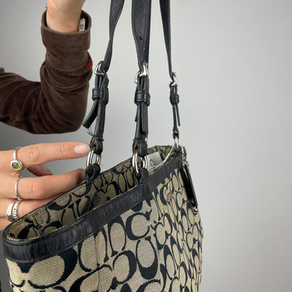 Coach Signature Grey Gallery Tote Bag