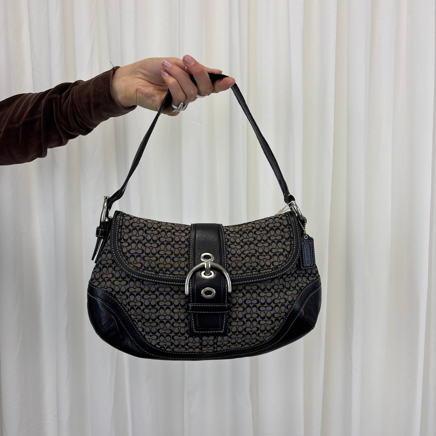 Coach Signature Medium Black Soho Bag