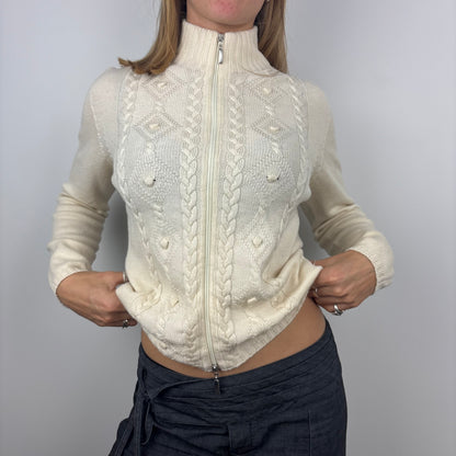Italian Merino Y2k Dual Zip Cardigan