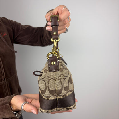 Coach Signature Stripe Mini Hobo Bag
