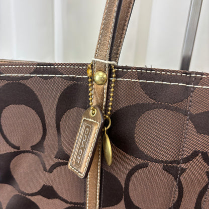 Coach Signature Large Stripe Tote Bag