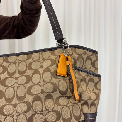 Coach Signature Carrie Brown Tote Bag