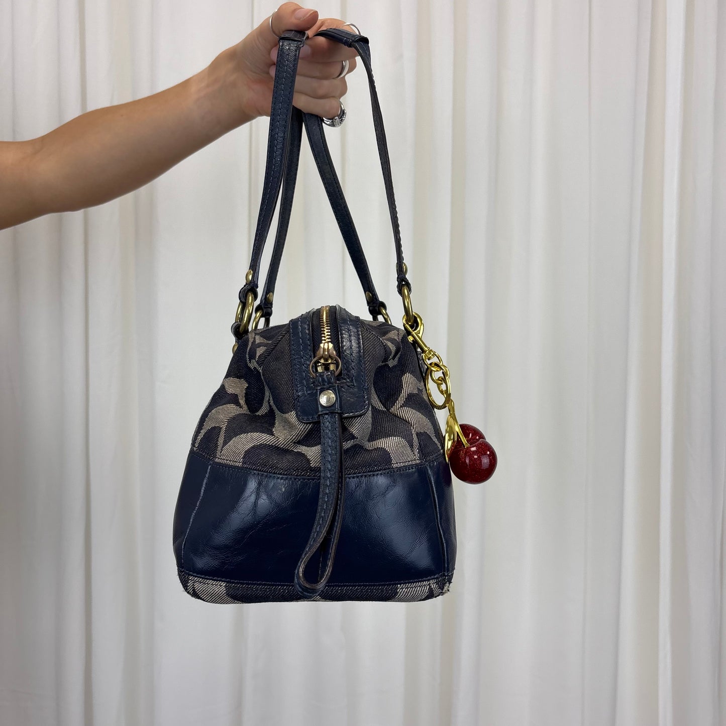 Coach Signature Denim Boston Bag