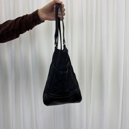 Coach Signature Carrie Black Tote Bag