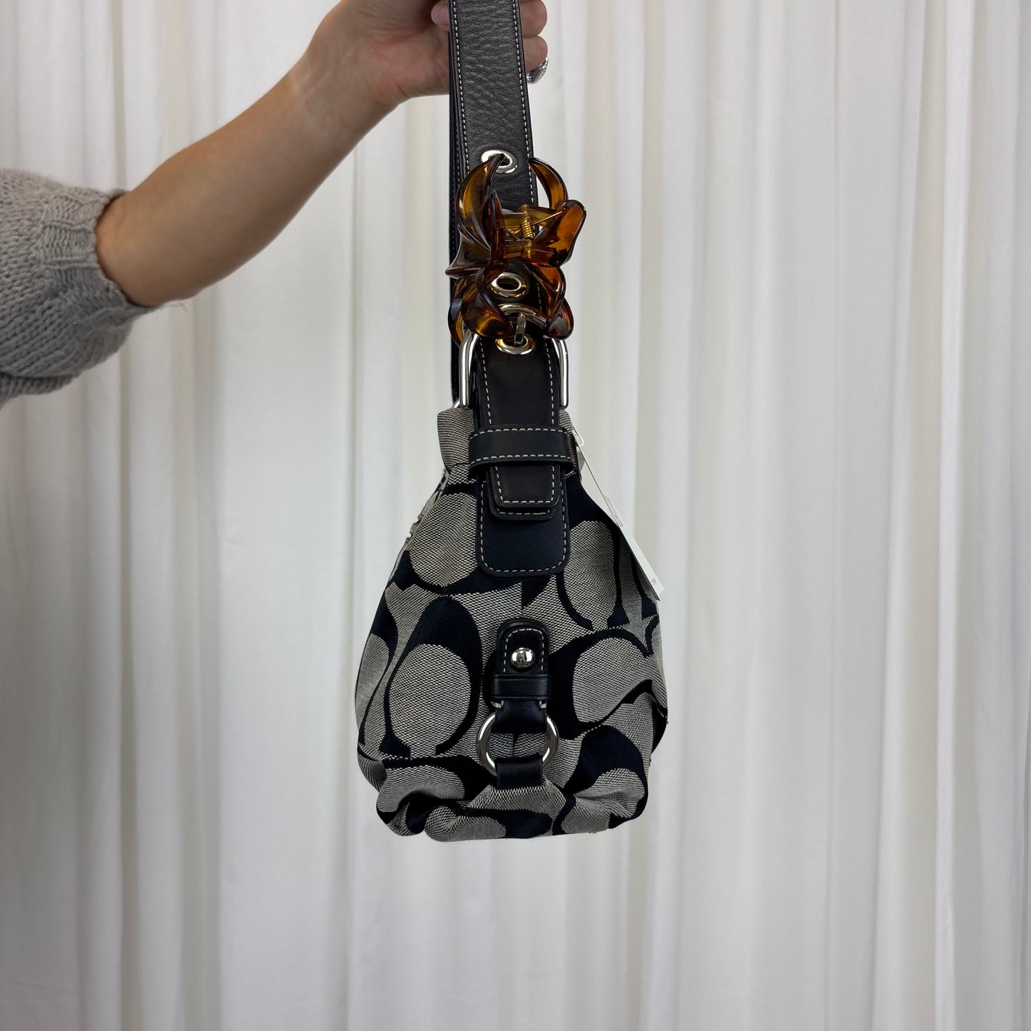 Coach Signature East West 2-Way Bag Grey/Black