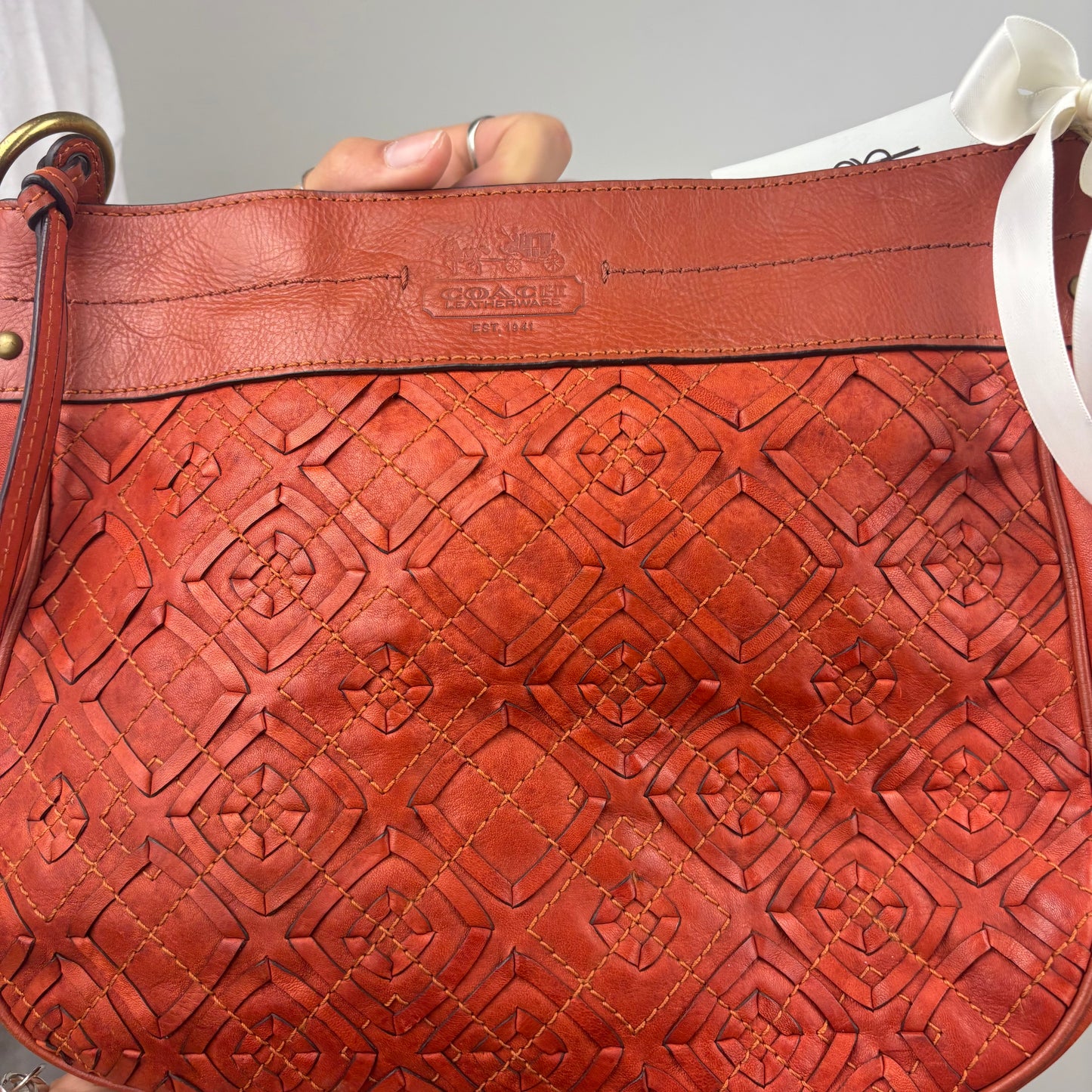 Coach Woven Zoe Tote Bag